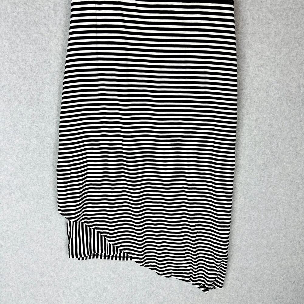 New Soma Womans Sz Medium Dress Asymmetrical Black Striped Sleeveless NWT - Picture 9 of 11